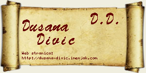 Dušana Divić vizit kartica